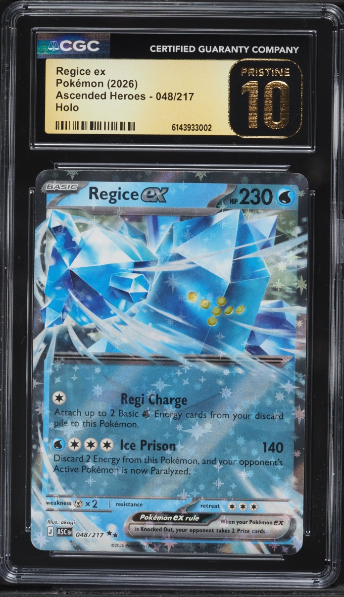 2026 Pokemon Mega Evolution Ascended Heroes Holo Regice ex #048 CGC 10 PRISTINE