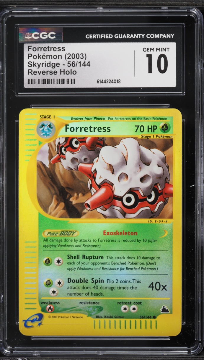 2003 Pokemon Skyridge Reverse Holo Forretress #56 CGC 10 GEM MINT