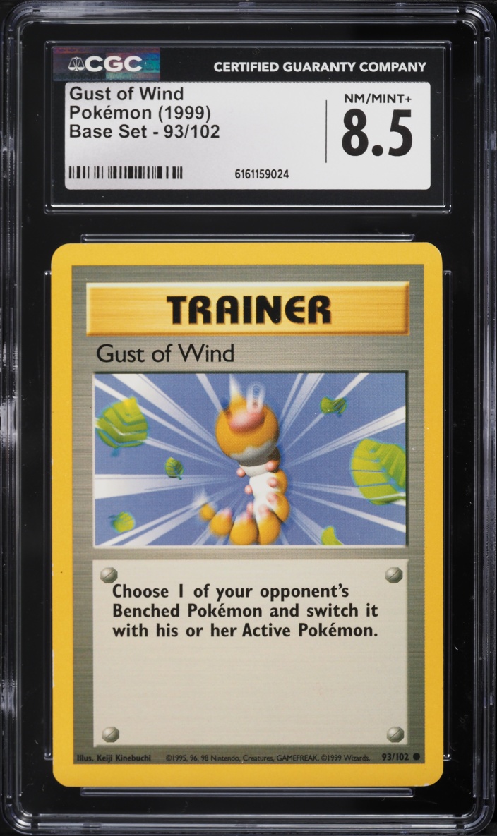 1999 Pokemon Base Set Gust Of Wind #93 CGC 8.5 NM-MT+