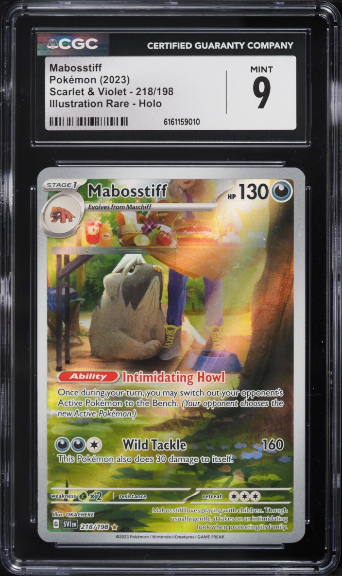 2023 Pokemon Scarlet & Violet IR Mabosstiff #218 CGC 9 MINT