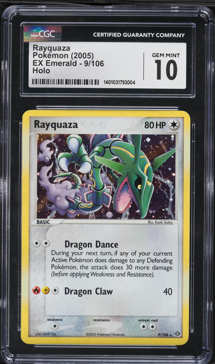 2005 Pokemon EX Emerald Holo Rayquaza #9 CGC 10 GEM MINT