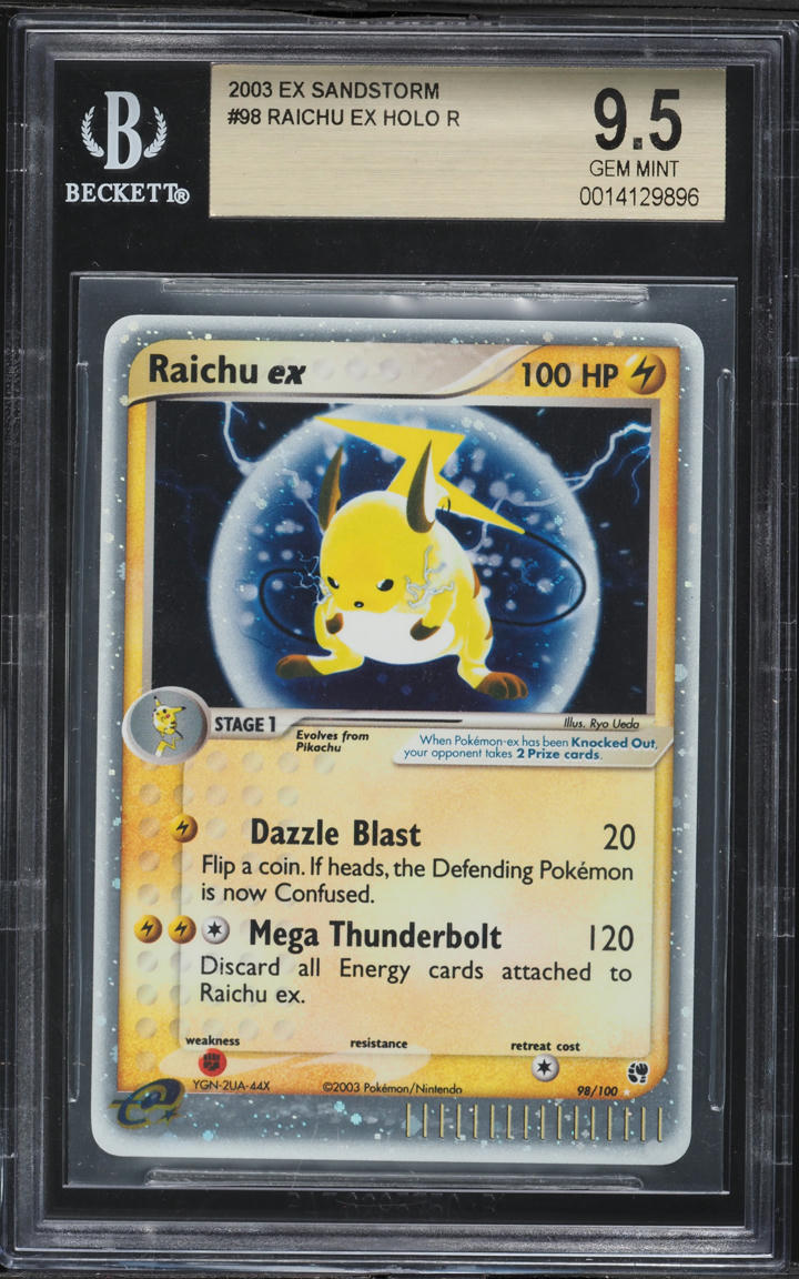 2003 Pokemon EX Sandstorm Holo Raichu ex #98 BGS 9.5 GEM MINT