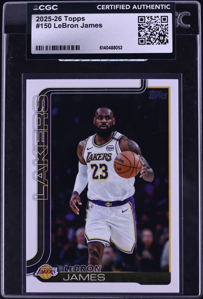 2025 Topps Basketball LeBron James #150 CGC AUTH