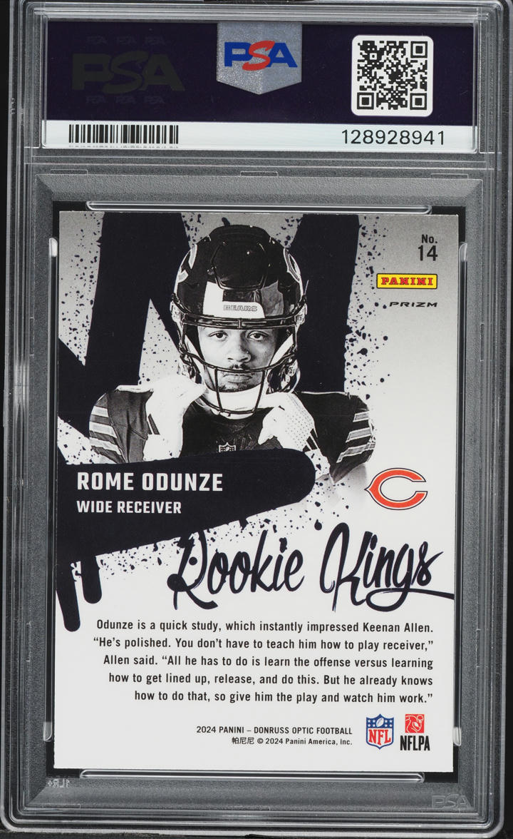 2024 Donruss Optic Kings Rome Odunze ROOKIE #14 PSA 9 MINT