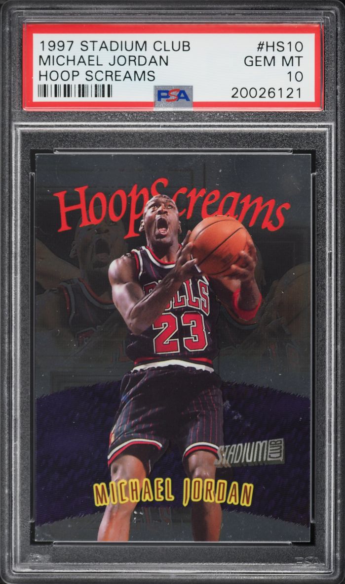 1997 Stadium Club Hoop Screams Michael Jordan #HS10 PSA 10 GEM MINT