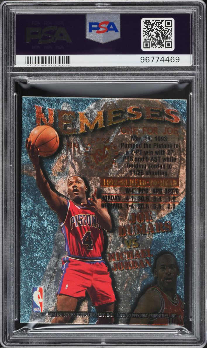 1995 Stadium Club Nemeses Members Only Michael Jordan & Joe Dumars #N10 PSA 9 MINT