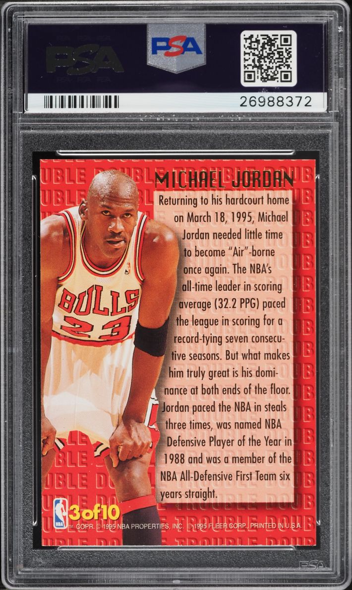 1995 Ultra Double Trouble Michael Jordan #3 PSA 10 GEM MINT