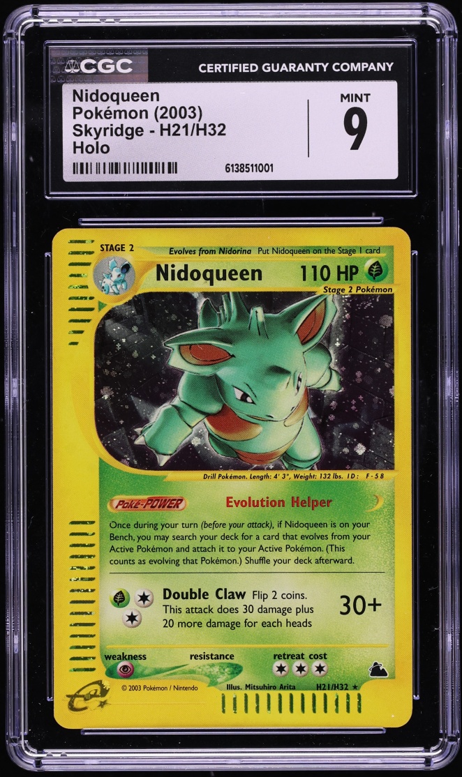 2003 Pokemon Skyridge Holo Nidoqueen #H21 CGC 9 MINT