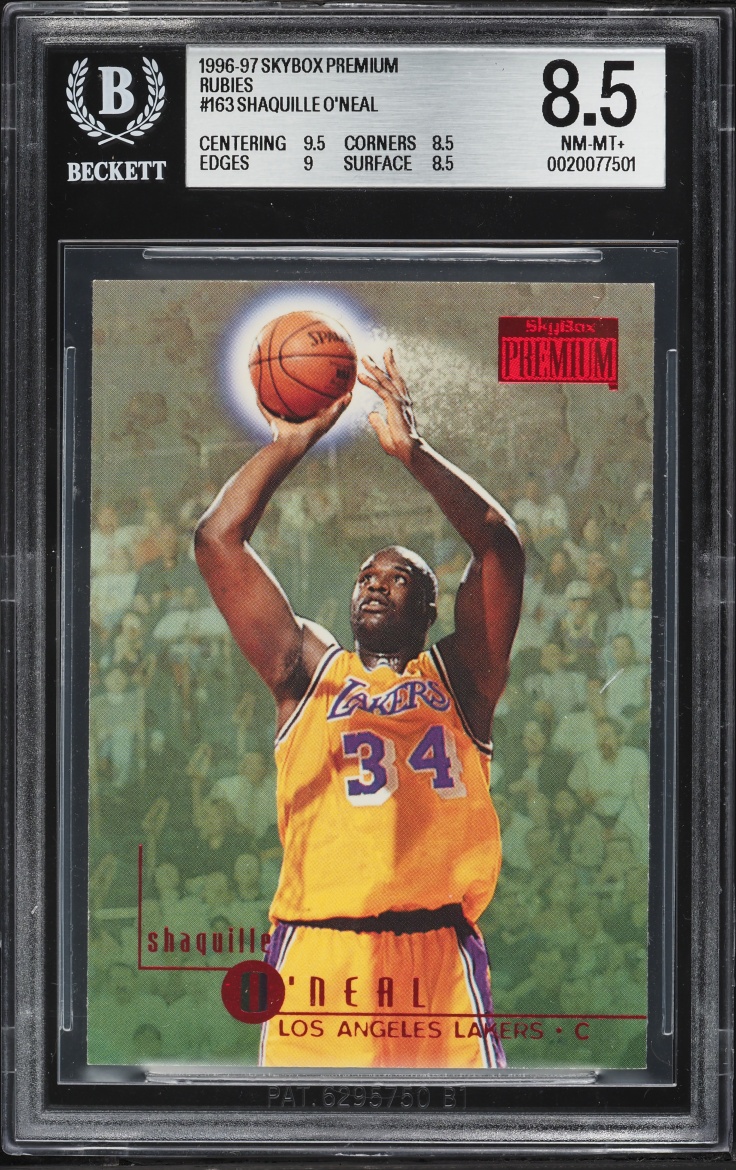 1996 Skybox Premium Rubies Shaquille O'Neal #163 BGS 8.5 NM-MT+