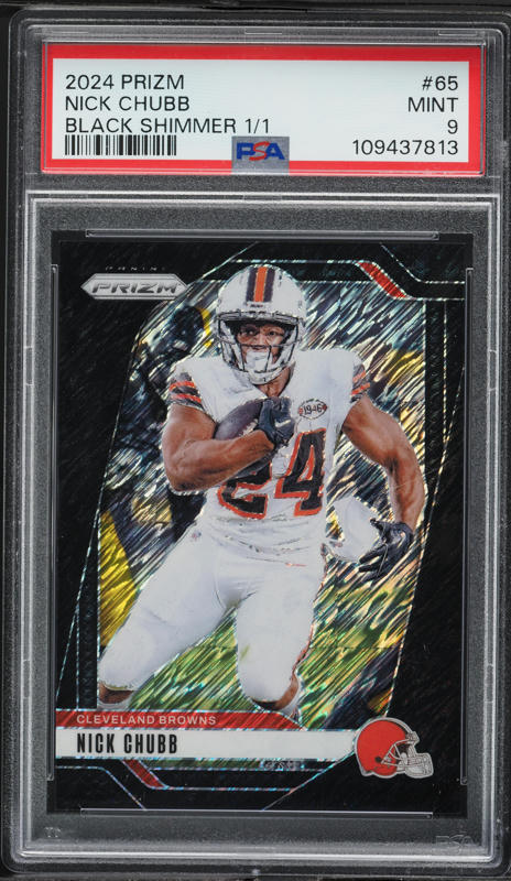 2018 Panini Contenders Red Zone Nick Chubb ROOKIE AUTO #113 PSA 10