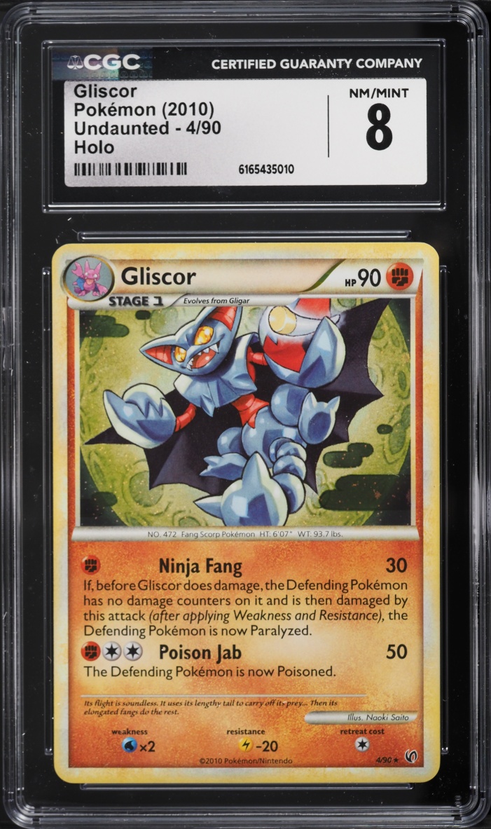 2010 Pokemon HeartGold & SoulSilver Undaunted Holo Gliscor #4 CGC 8 NM-MT