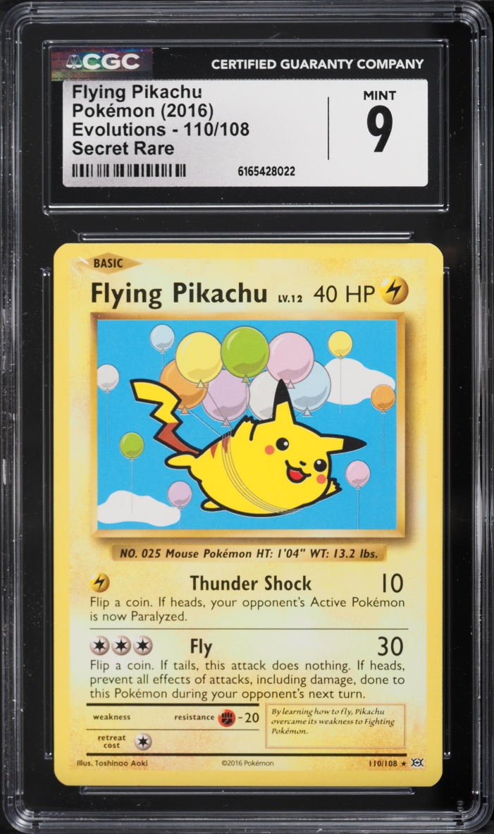 2016 Pokemon XY Evolutions Flying Pikachu #110 CGC 9 MINT