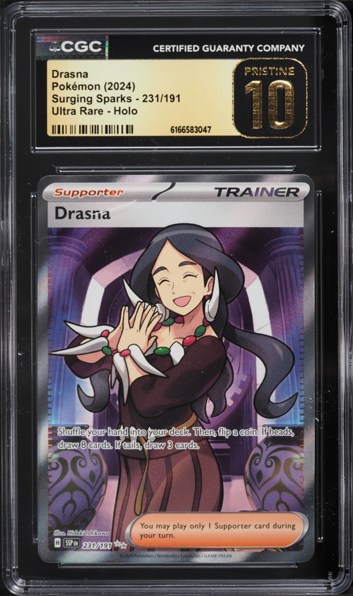 2024 Pokemon Scarlet & Violet Surging Sparks Full Art Drasna #231 CGC 10 PRISTINE