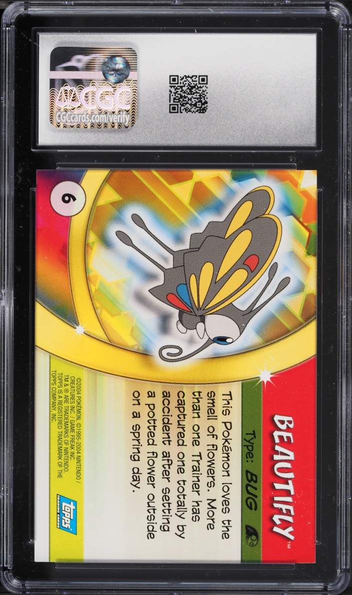 2004 Topps Pokemon Advanced Challenge Beautifly #6 CGC 9 MINT
