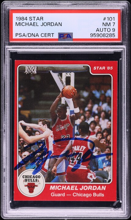 1984 Star Basketball Michael Jordan ROOKIE #195 PSA 7 NRMT