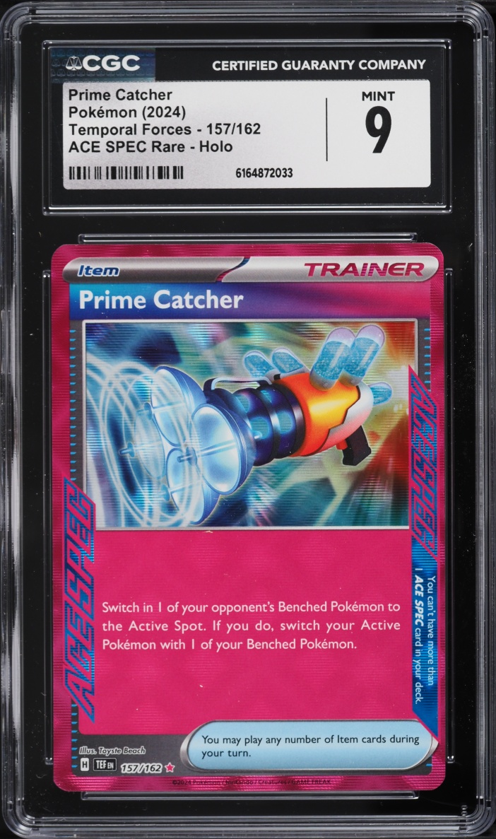 2024 Pokemon Scarlet & Violet Temporal Forces Ace Spec Prime Catcher #157 CGC 9 MINT