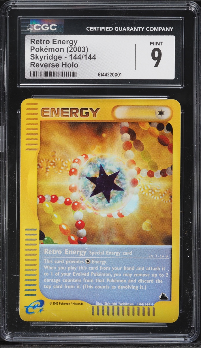 2003 Pokemon Skyridge Reverse Holo Retro Energy #144 CGC 9 MINT