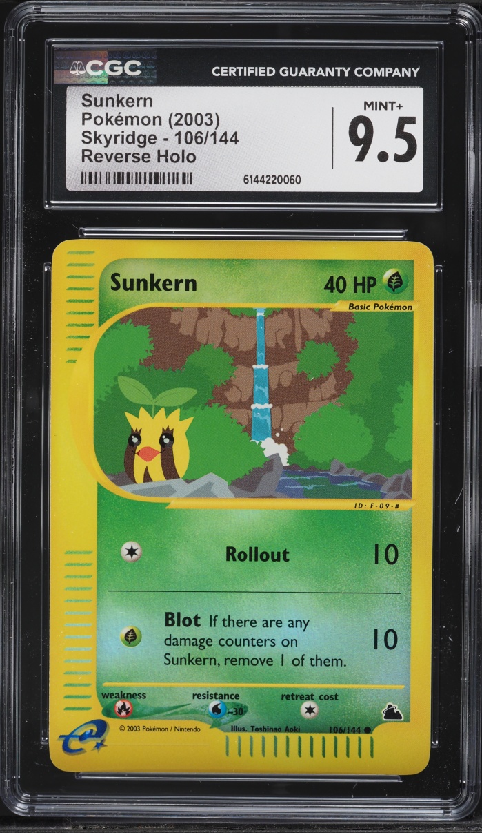 2003 Pokemon Skyridge Reverse Holo Sunkern #106 CGC 9.5 MINT+