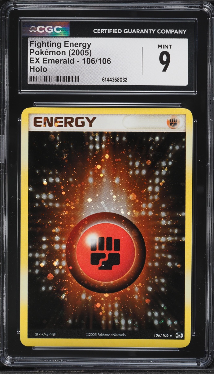 2005 Pokemon EX Emerald Holo Fighting Energy #106 CGC 9 MINT
