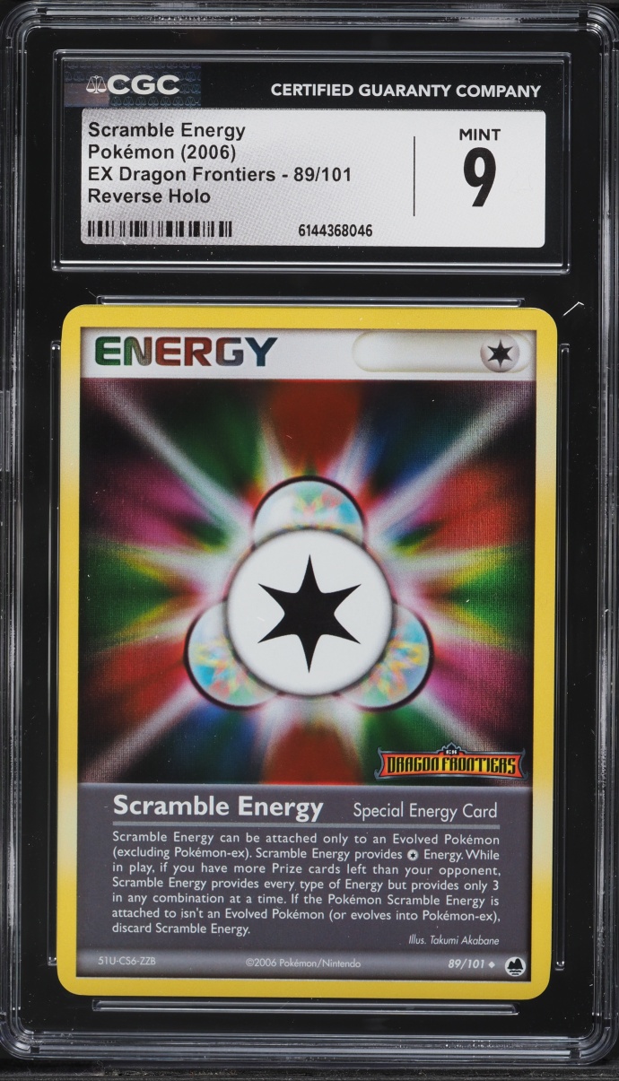 2006 Pokemon EX Dragon Frontiers Reverse Holo Scramble Energy #89 CGC 9 MINT