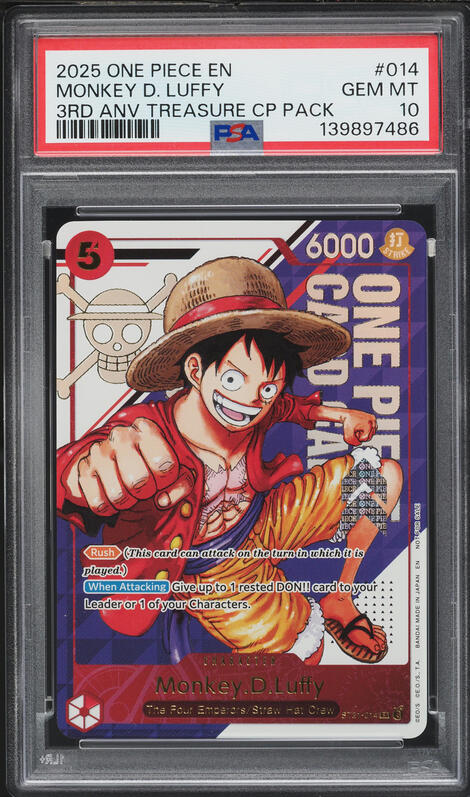 2025 One Piece 3rd Anniversary Treasure Campaign Pack Monkey D