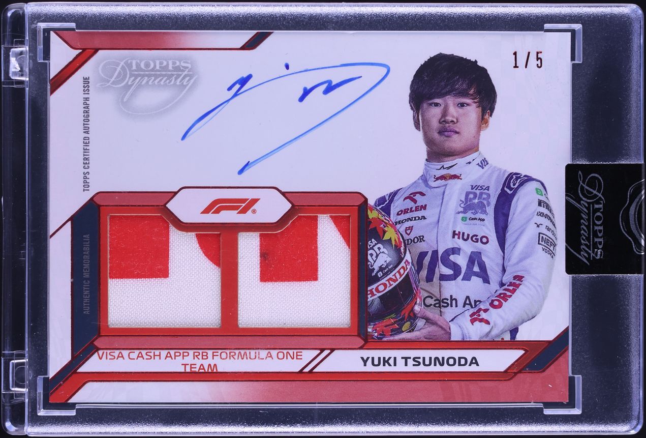 2024 Topps Dynasty Formula 1 Dual Red Yuki Tsunoda PATCH AUTO 1/5 # ...