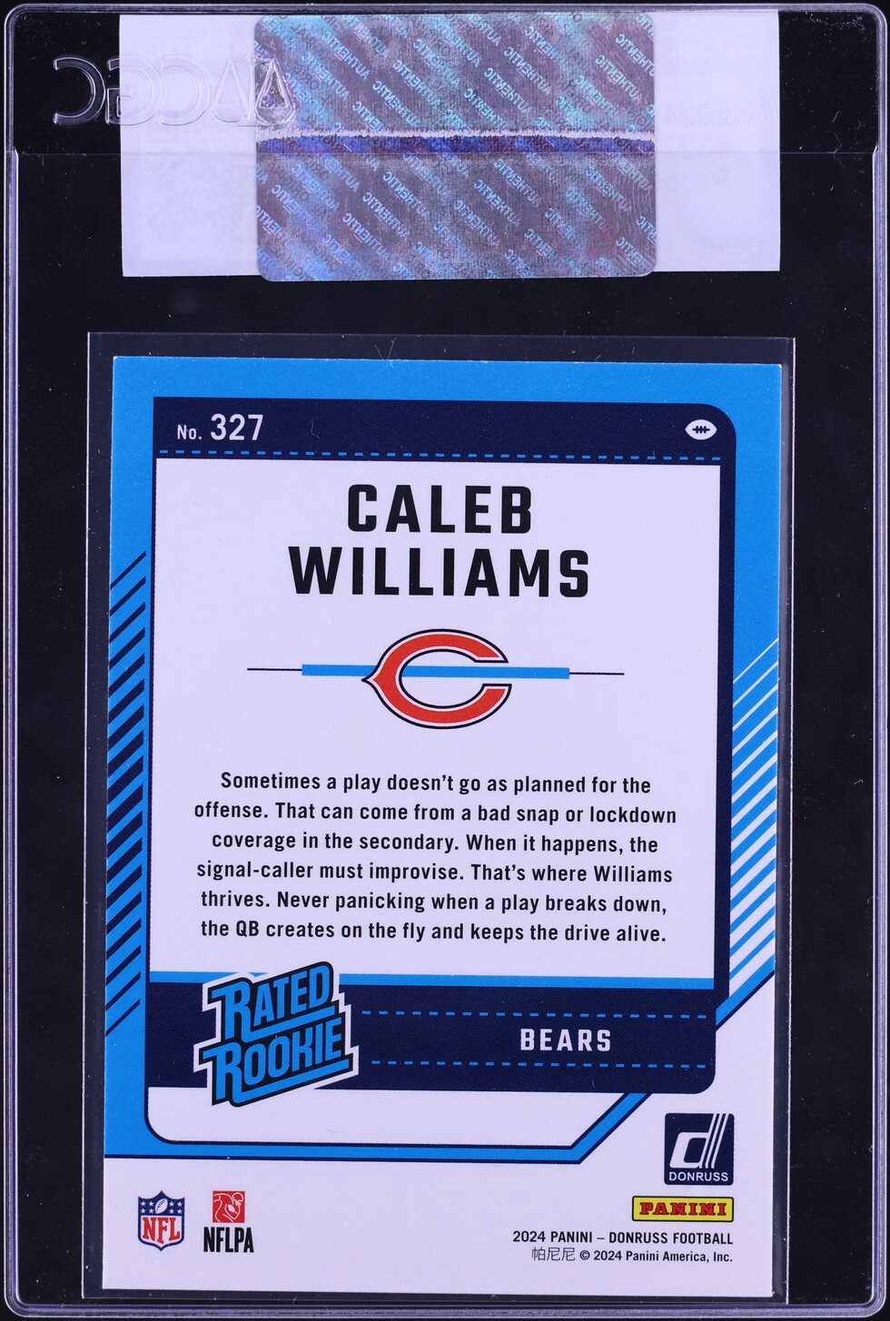 2024 Donruss Press Proof Red Caleb Williams ROOKIE #327 CGC AUTH