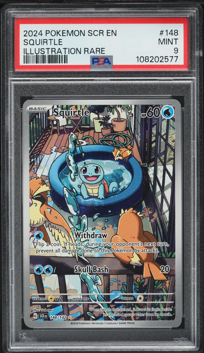 2023 Pokemon Scarlet & Violet Stellar Crown IR Squirtle #148 PSA 9 MINT - Main Image