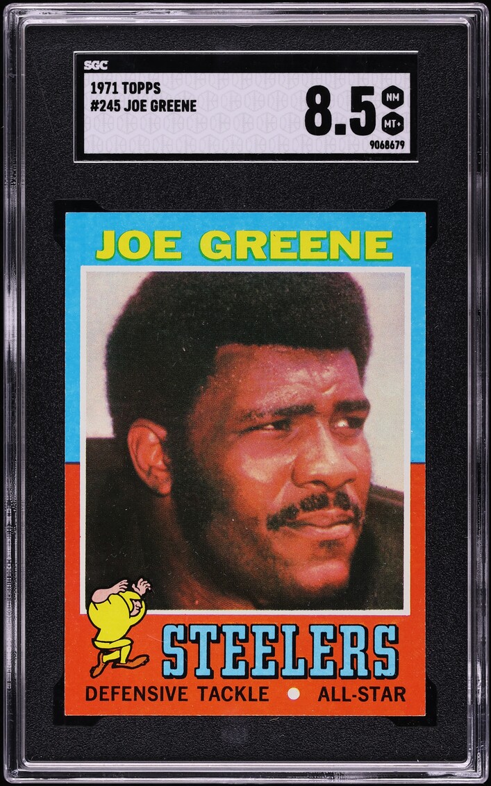 1971 Topps Football Joe Greene ROOKIE #245 SGC 8.5 NM-MT+