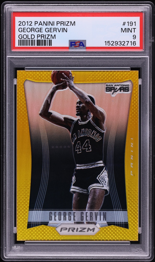2012 Panini Prizm Gold George Gervin /10 #191 PSA 9 MINT