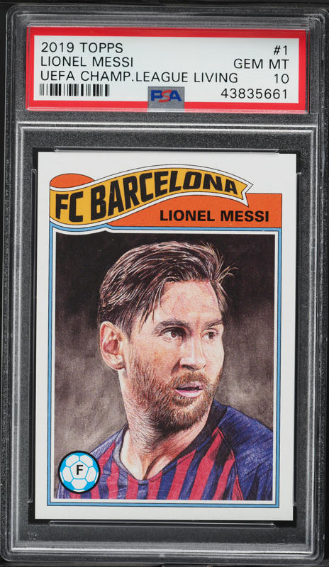 2020 Topps Inception UEFA Perfect 10 Blue Lionel Messi AUTO
