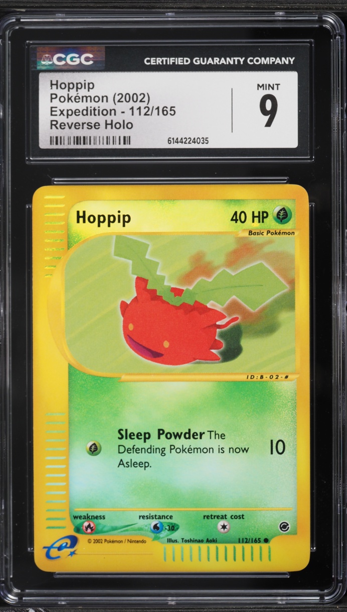 2002 Pokemon Expedition Reverse Holo Hoppip #112 CGC 9 MINT
