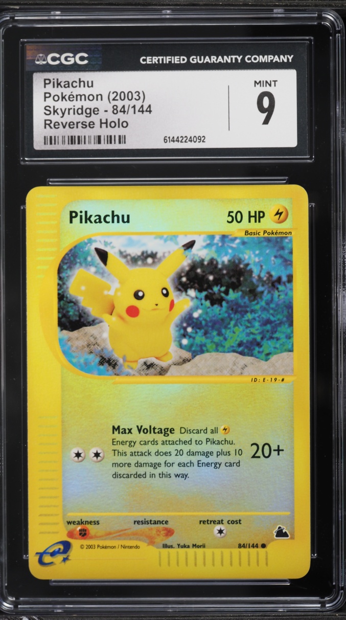 2003 Pokemon Skyridge Reverse Holo Pikachu #84 CGC 9 MINT