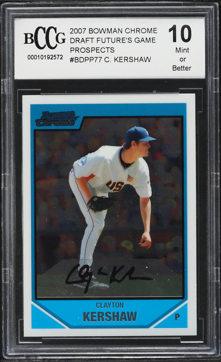 2007 Bowman Chrome Draft Future's Game Clayton Kershaw ROOKIE #BDPP77 BCCG 10