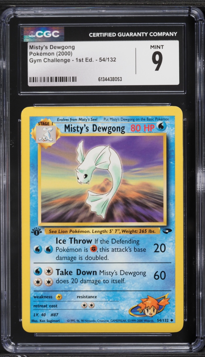 2000 Pokemon Gym Challenge 1st Edition Misty's Dewgong #54 CGC 9 MINT