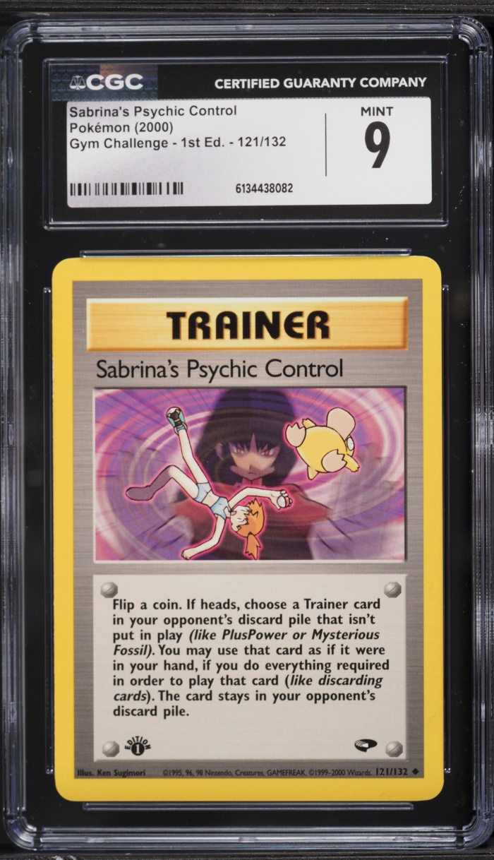 2000 Pokemon Gym Challenge 1st Edition Sabrina's Psychic Control #121 CGC 9 MINT