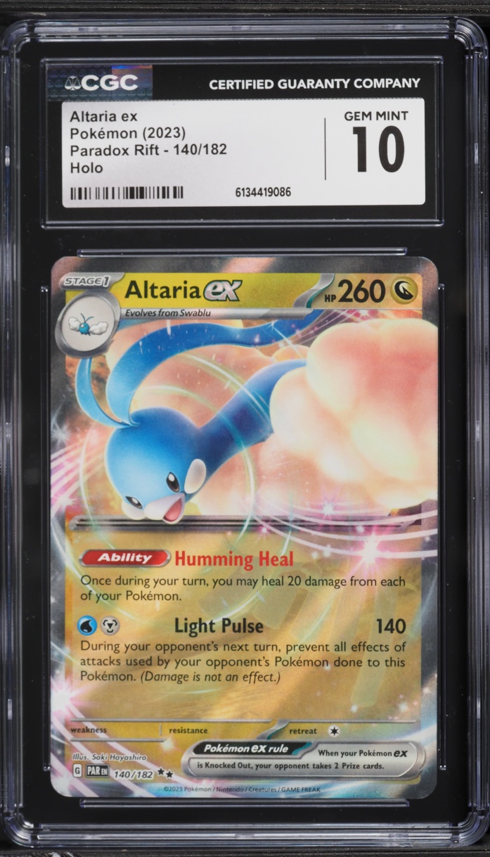 2023 Pokemon Scarlet & Violet Paradox Rift Holo Altaria ex #140 CGC 10 GEM MINT