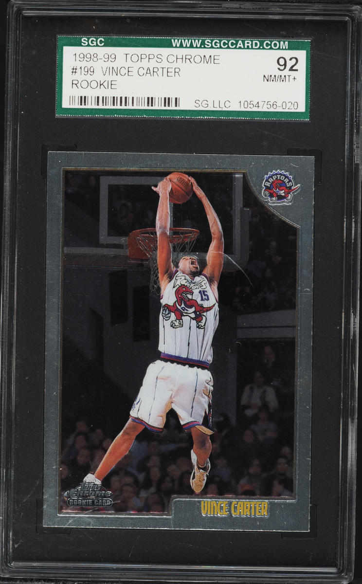 1998 Topps Chrome Vince Carter ROOKIE #199 SGC 8.5 NM-MT+