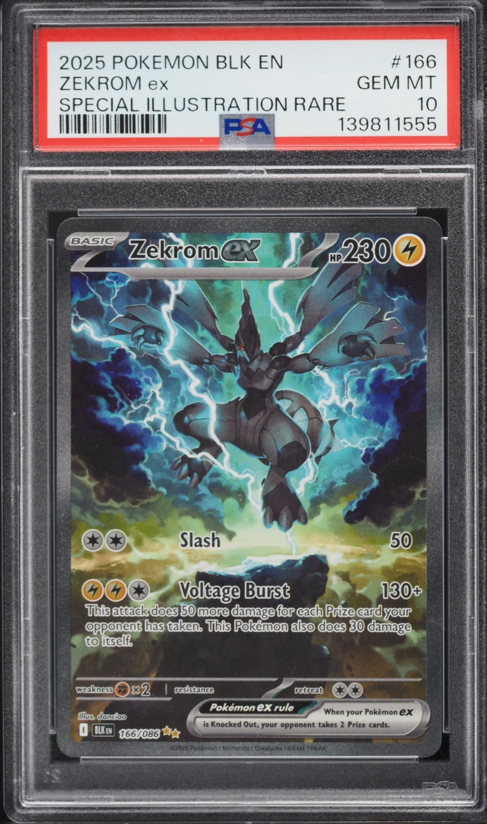 2025 Pokemon Scarlet & Violet Black Bolt SIR Zekrom ex #166 PSA 10 GEM MINT