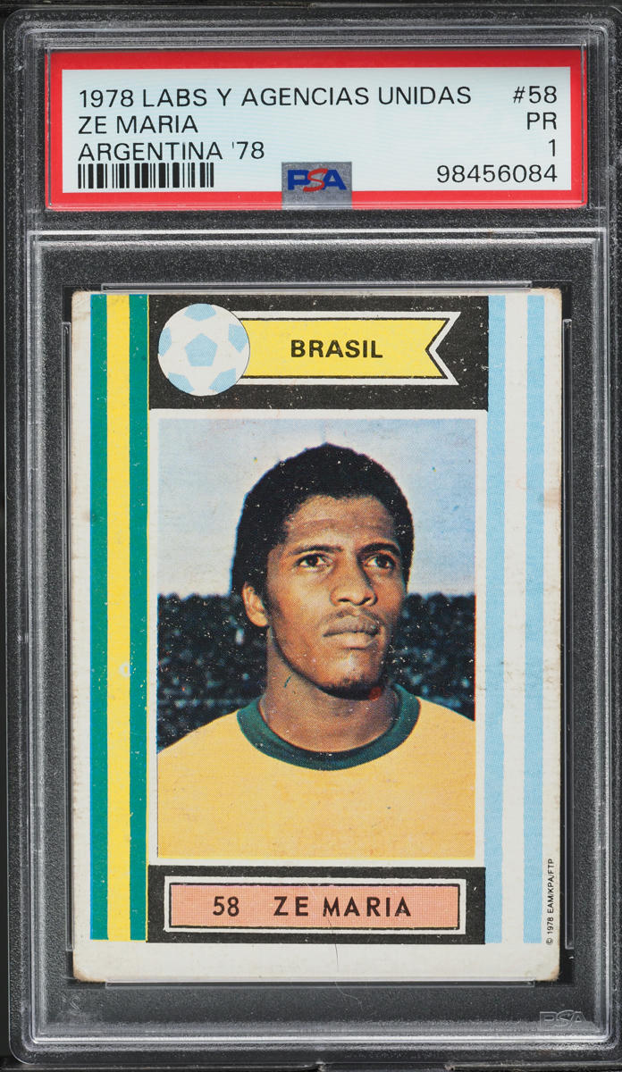 1986 Reyauca Diego A. Maradona Campeon Mundial Futbol Rookie RC #32 PSA