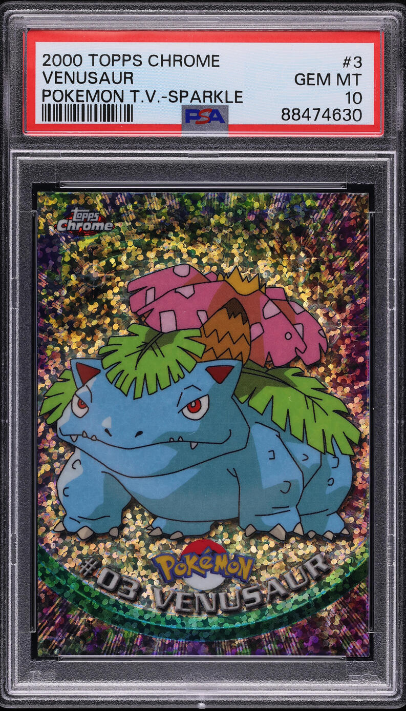 2000 Topps Chrome Pokemon Series 1 Sparkle Venusaur #3 PSA 10 GEM MINT