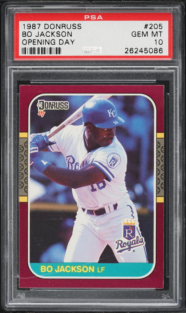 1987 Donruss Opening Day Bo Jackson ROOKIE #205 PSA 10 GEM MINT