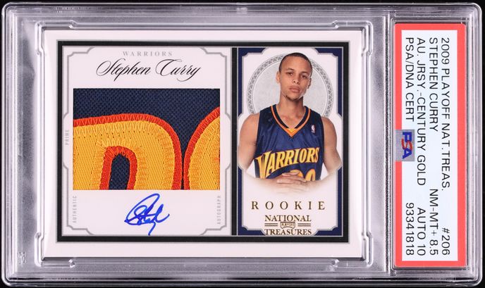 2009 National Treasures Gold Stephen Curry ROOKIE PATCH AUTO