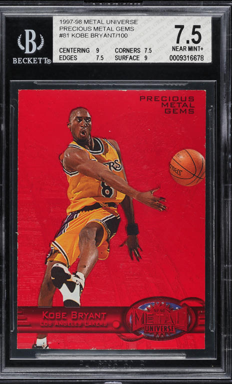 1997 Bowman's Best Techniques Atomic Refractor Kobe Bryant #T4 PSA