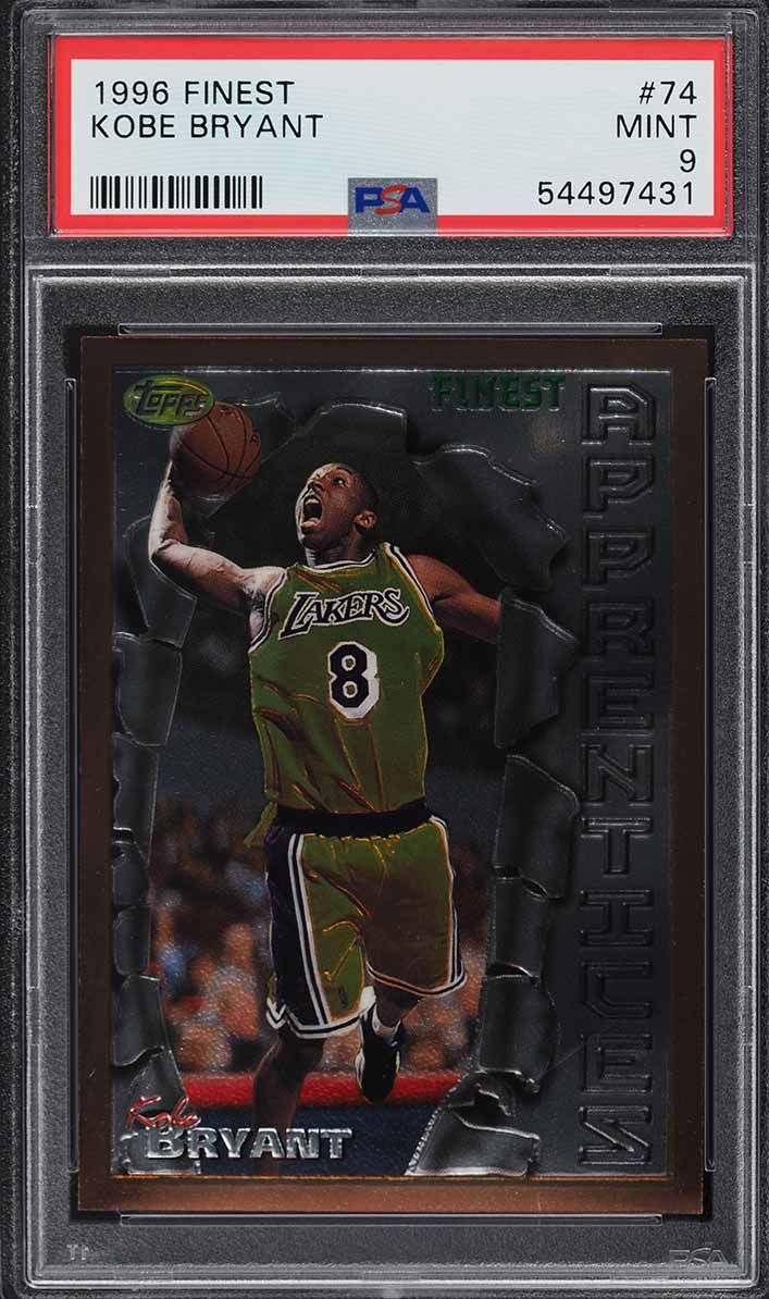 1996 Finest Refractor w/ Coating Kobe Bryant ROOKIE #74 PSA