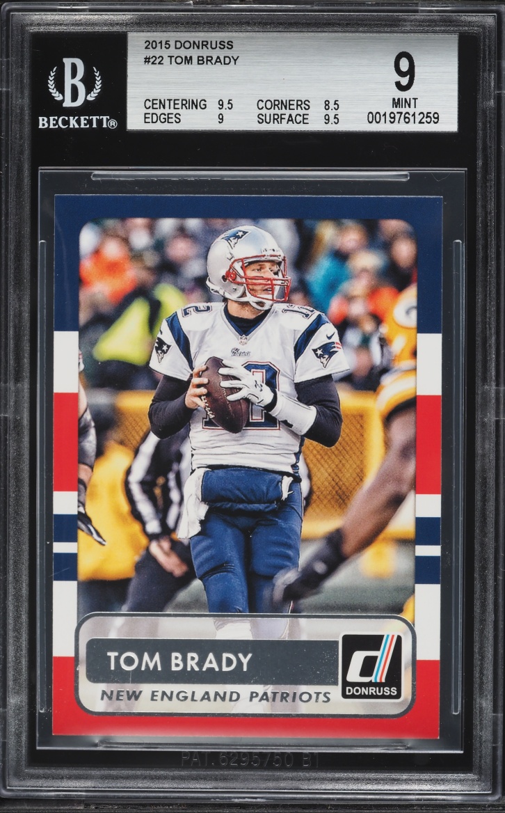 2015 Donruss Tom Brady #22 BGS 9 MINT