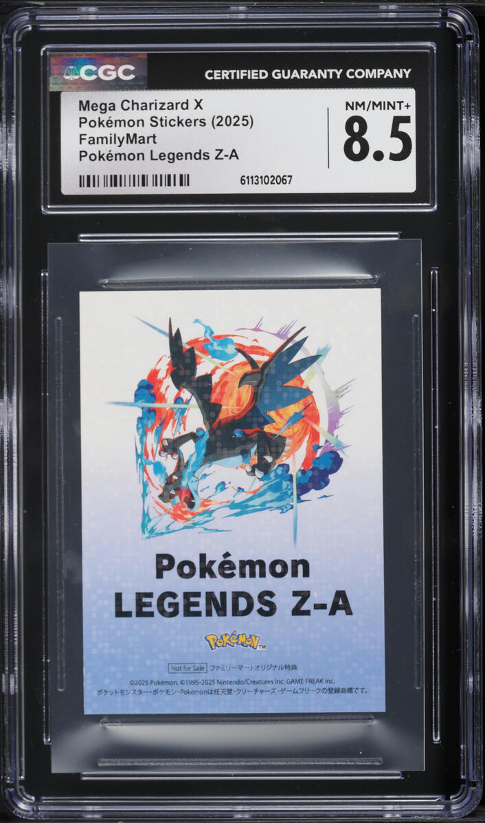 2025 Pokemon Japanese Stickers FamilyMart Legends Z-A Mega Charizard X ...