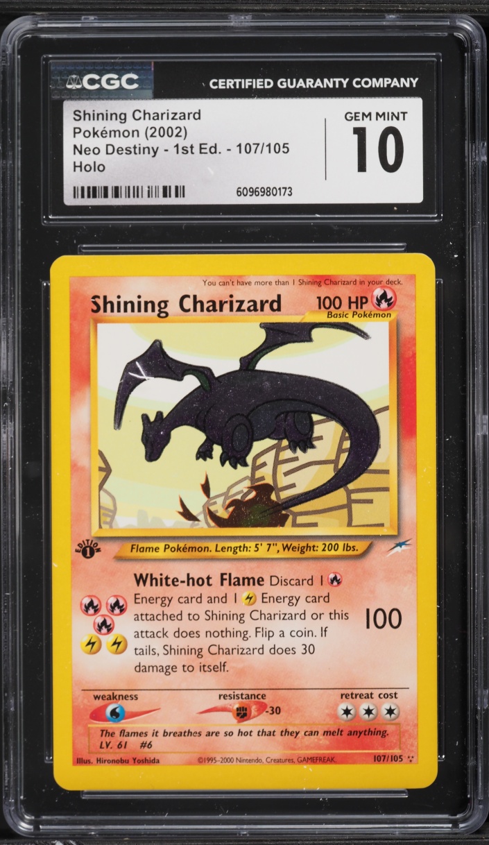 2002 Pokemon Neo Destiny 1st Edition Holo Shining Charizard #107 CGC 10 GEM MINT