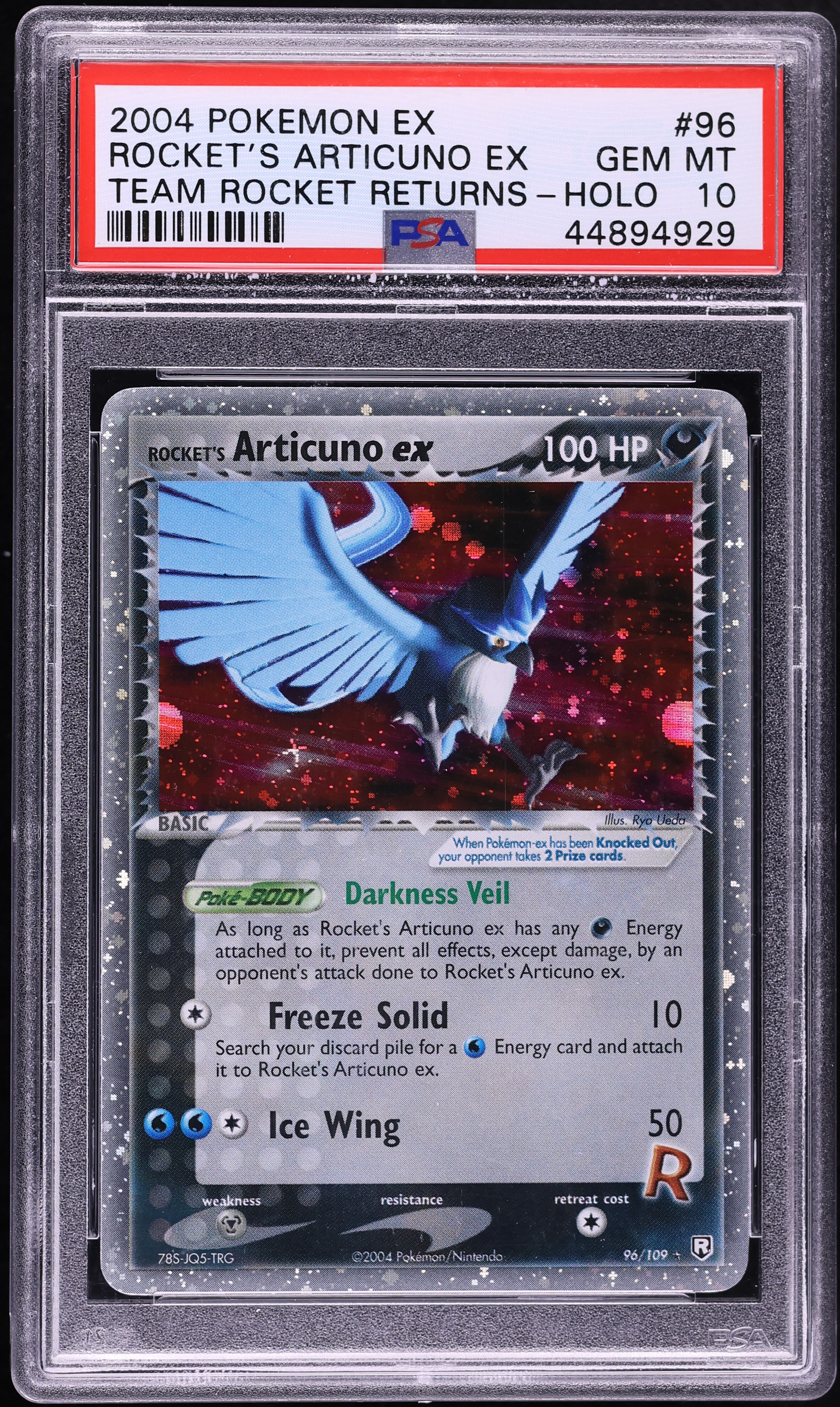 2004 Pokemon EX Team Rocket Returns Holo Rocket's Articuno EX #96 PSA 10 GEM MINT