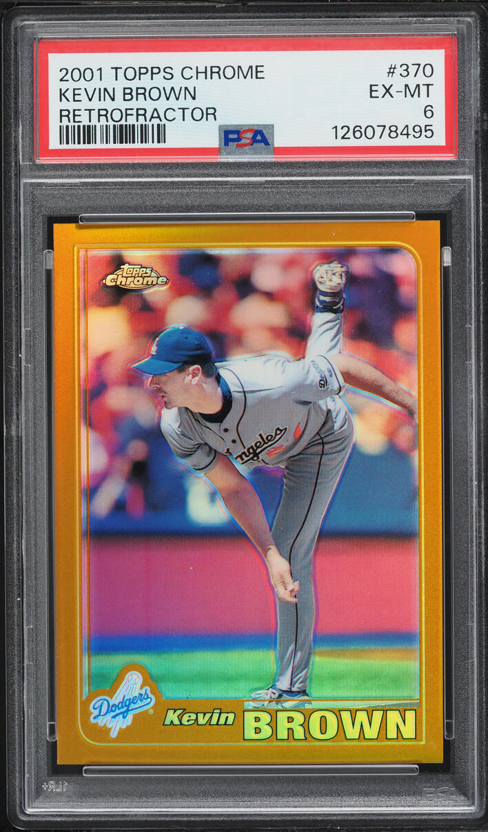 2001 Topps Chrome Retrofractor Kevin Brown #370 PSA 6 EXMT - Photo 1
